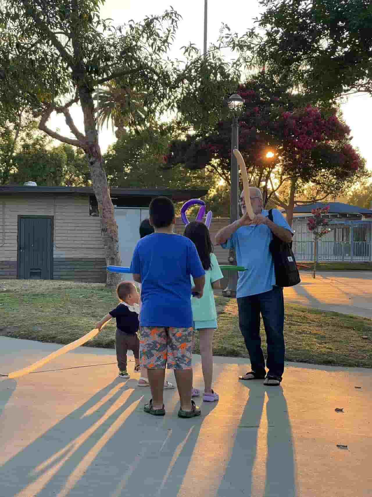 Children with balloons